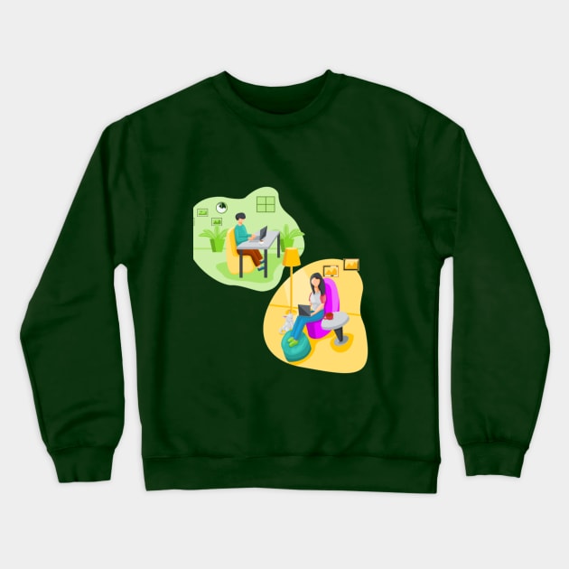 Make Money On Internet Crewneck Sweatshirt by Artistic Design